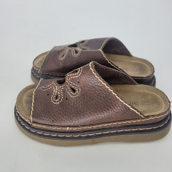 Smart fit kids vintage chunky brown slides sandals slip on size 11 - Picture 3 of 8